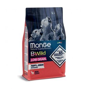 MONGE NATURAL Superpremium BWild Low Grain Puppy All Breeds con Cervo